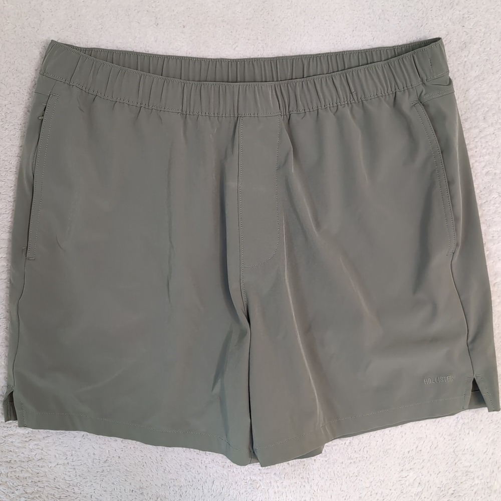 Hollister Shorts Men's XL 33x5.5" Athletic‎ Training Green Performance Stretch